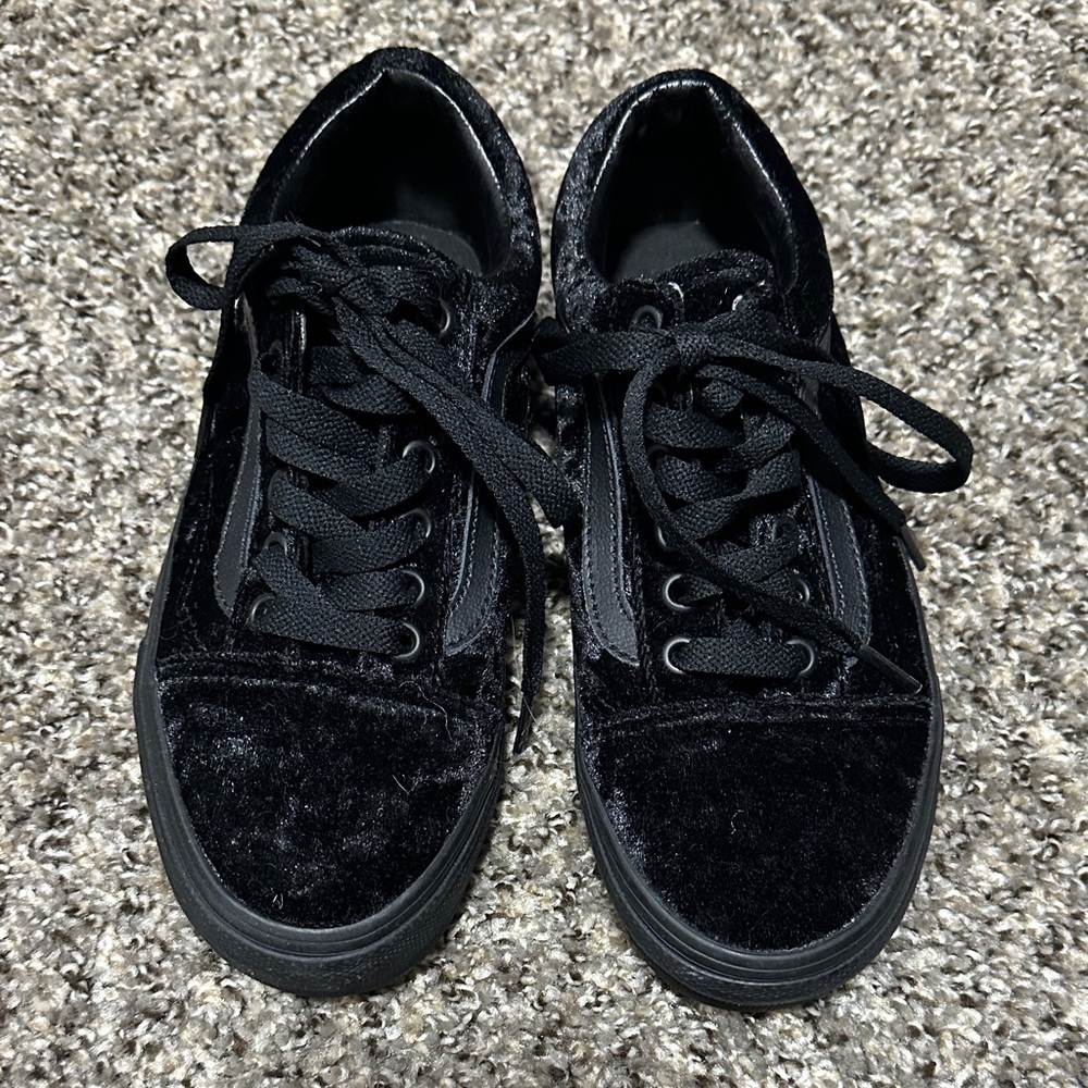 Vans Black Velvet Sneakers